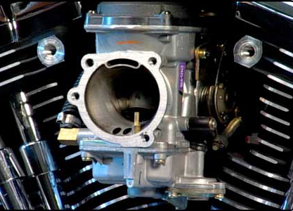 CV carburetor on Harley Twin Cam engine
