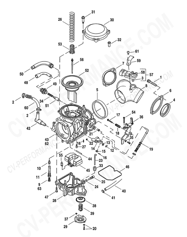 Harley CV carburetor diagram